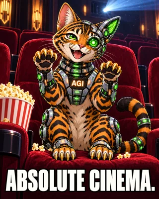AGI AI NVDA NVIDIA meme: Absolute cinema.