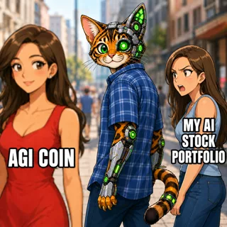 AGI AI NVDA NVIDIA meme: AGI coin vs my AI stock portfolio