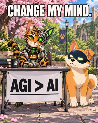 AGI AI NVDA NVIDIA meme: AGI > AI. Change my mind.