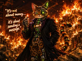 AGI AI NVDA NVIDIA meme: It's not about money... it's about sending a message. (wide)