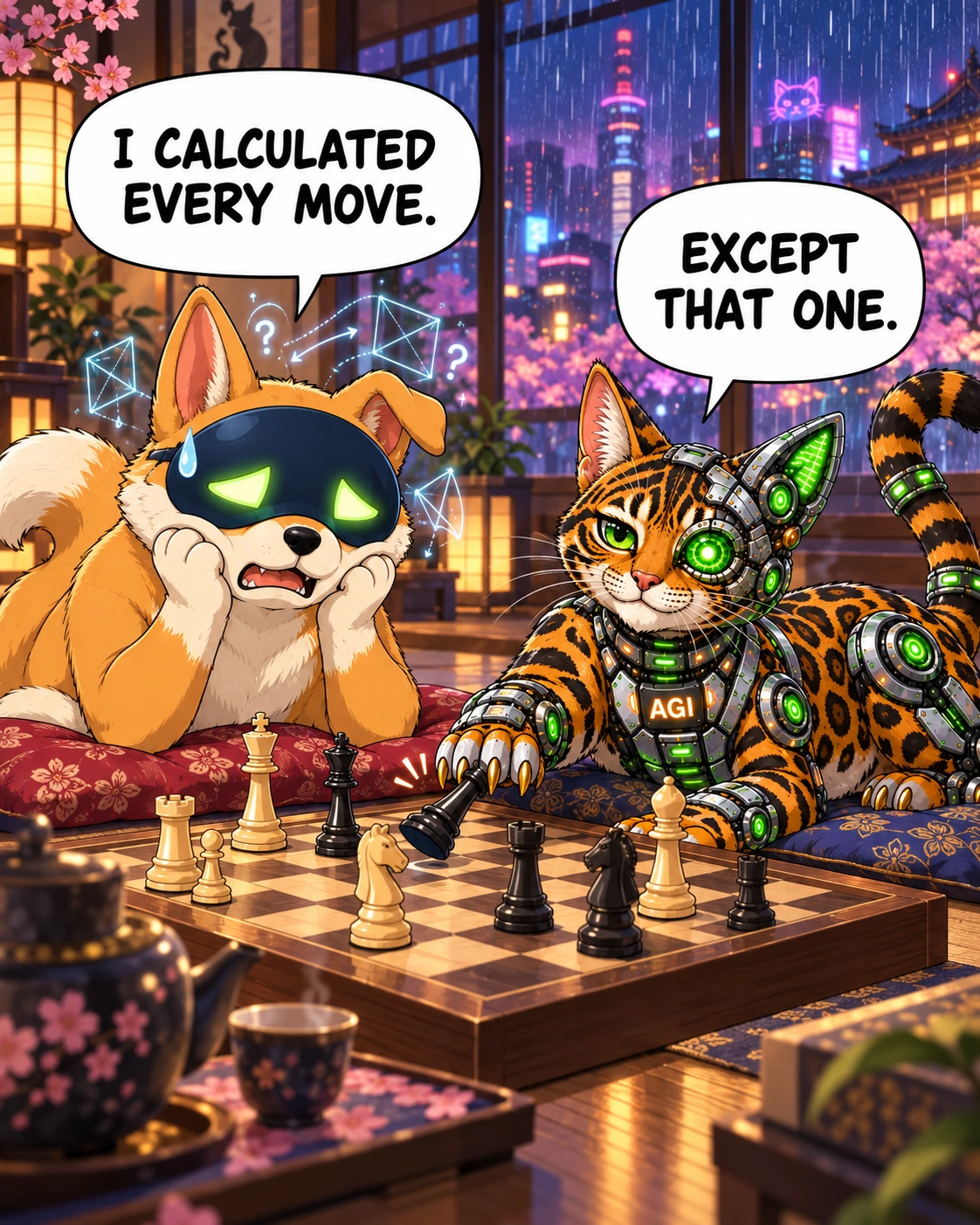 AGI AI NVDA NVIDIA meme: I calculated every move. Except that one.