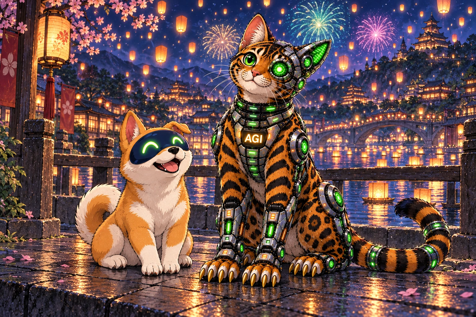 AGI AI NVDA NVIDIA meme: Lantern night, with AI